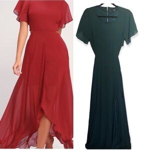 NWT Lulus Bohemian Rhapsody Cutout High-Low Dress